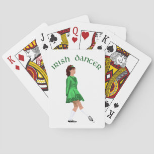 Jeu De Cartes Danseur irlandais en chaussures souples en vert