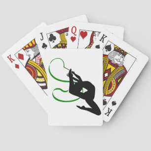 Jeu De Cartes Danseuse de ruban de gymnastique rythmique Silhoue