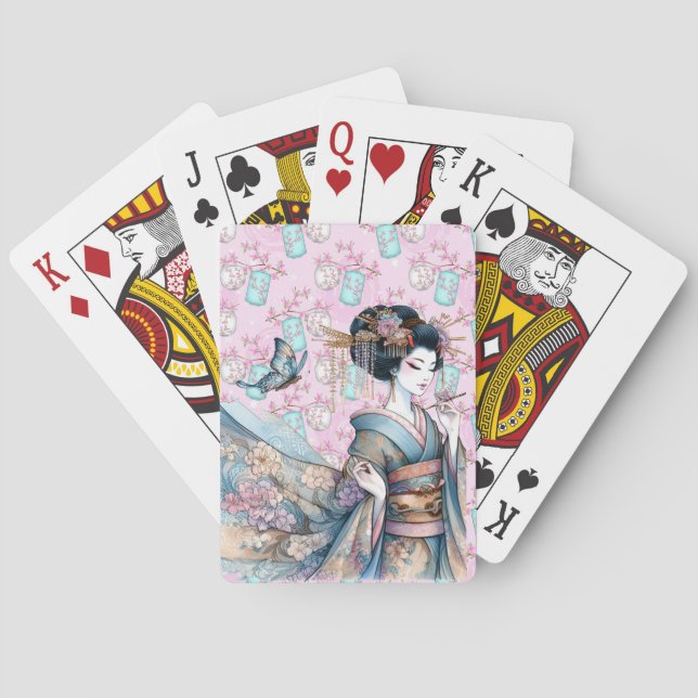 Jeu De Cartes Danseuse Geisha Asiatique  (dos)