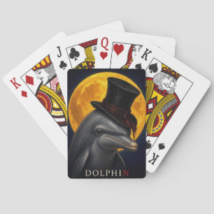 Jeu De Cartes Dauphin chapeau haut de forme gothique surréaliste