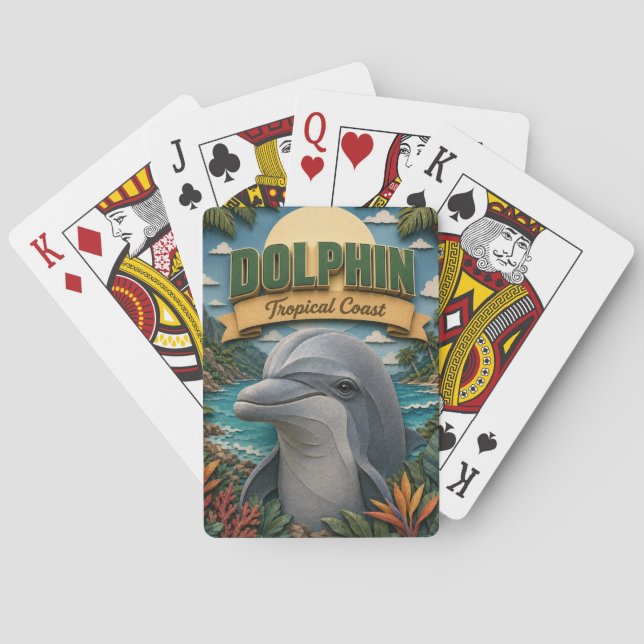 Jeu De Cartes Dauphin Côte Tropicale POPCUT (dos)
