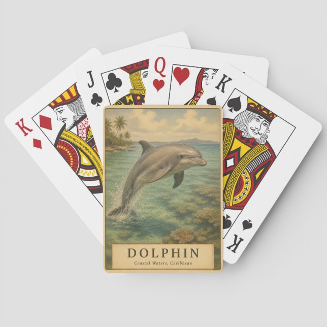 Jeu De Cartes Dauphin Eaux Caraïbes VINTAGE (dos)