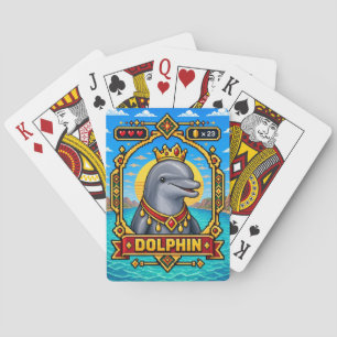 Jeu De Cartes Dauphin Rétro Pixel Art 8-Bit
