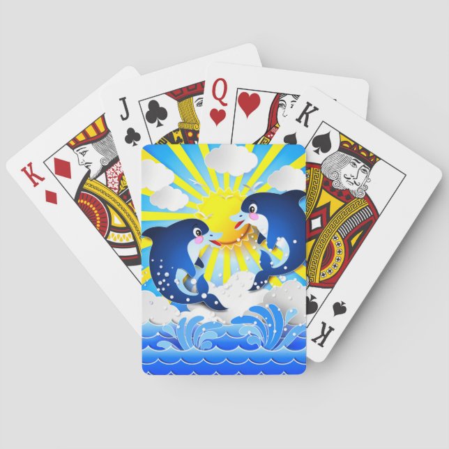 Jeu De Cartes Dauphins Jouer au soleil (dos)