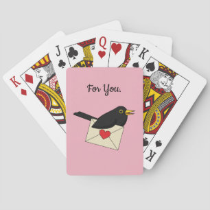 Jeu De Cartes De Blackbird avec amour   Ajouter votre texte