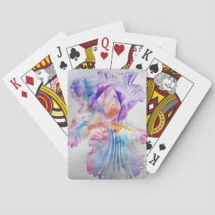 Jeu De Cartes De Jeu Fleurie Iris Violet