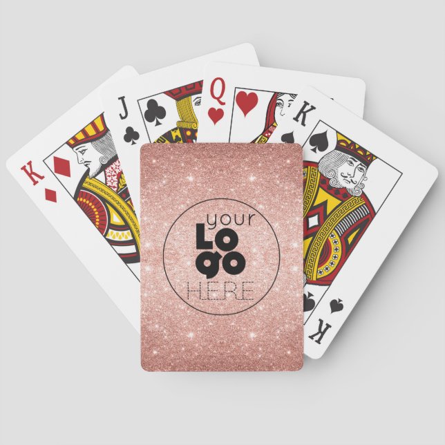 Jeu de cartes de lecture Rose Gold Parties scintil (dos)