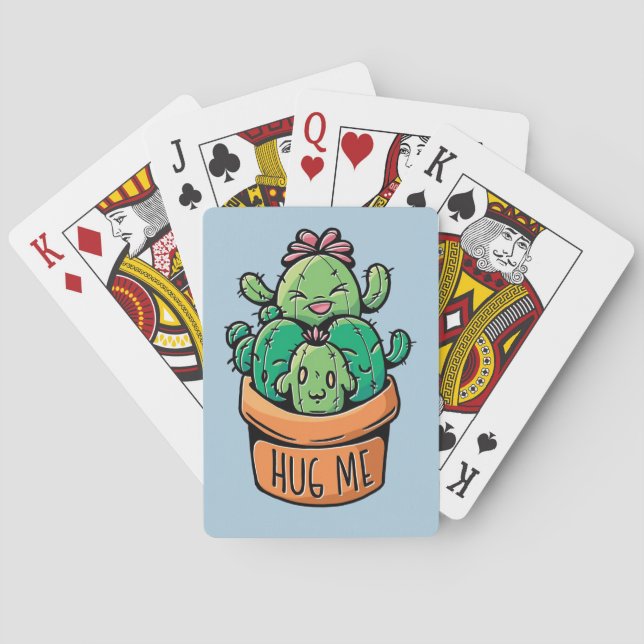 Jeu De Cartes De mignons Cactus Me serrent (dos)