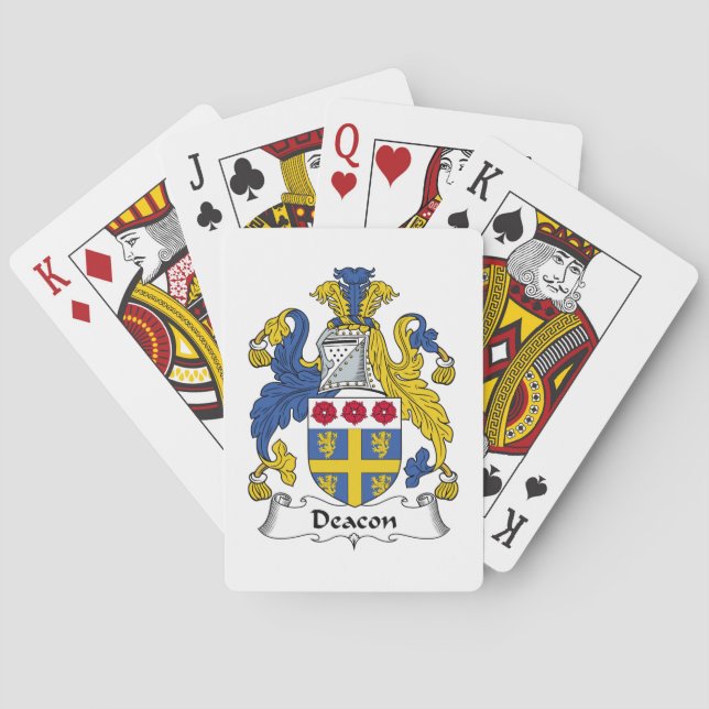 Jeu De Cartes Deacon Family Crest (dos)