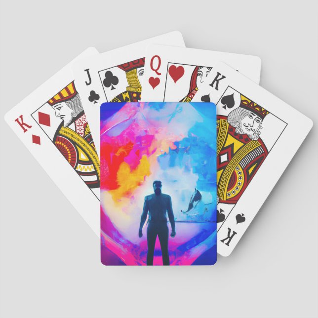 Jeu De Cartes Debout en Couleurs (dos)