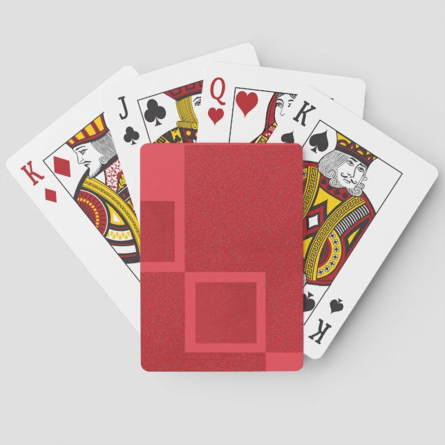 Jeu De Cartes Deck de blocs rouges fractionnés - Personnalisable (dos)