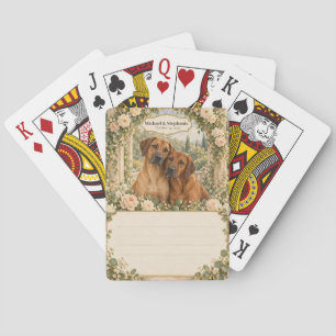 Jeu De Cartes Deck de livre d'or de mariage Rhodesian Ridgeback