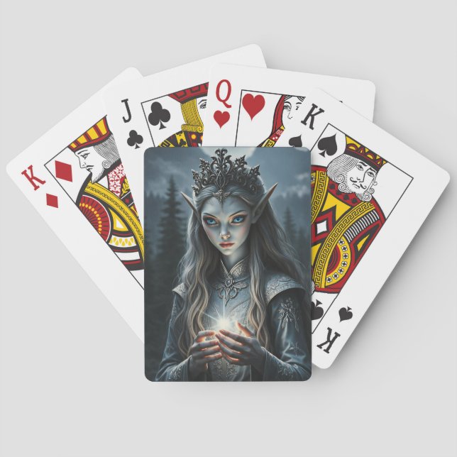 Jeu De Cartes Deck de sorcière elfe fantasy Sylvarae Nightwhispe (dos)