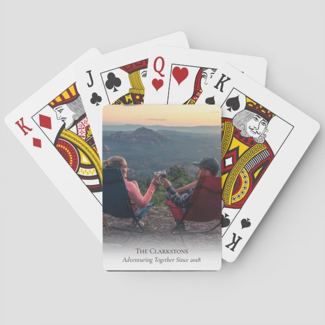 Jeu De Cartes Deck de voyage avec votre photo d'aventure (dos)