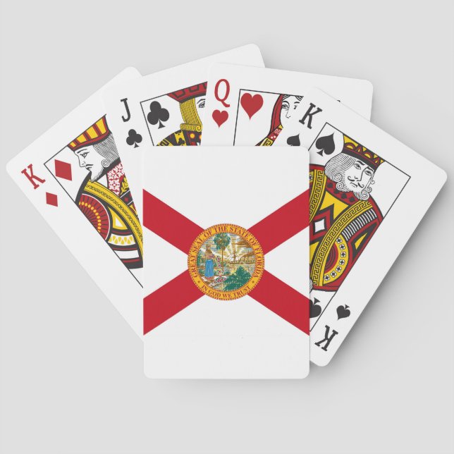 Jeu De Cartes Deck Playing Cards with Flag of Florida (dos)