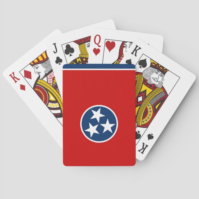 Jeu De Cartes Deck Playing Cards with Flag of Tennessee, USA (dos)