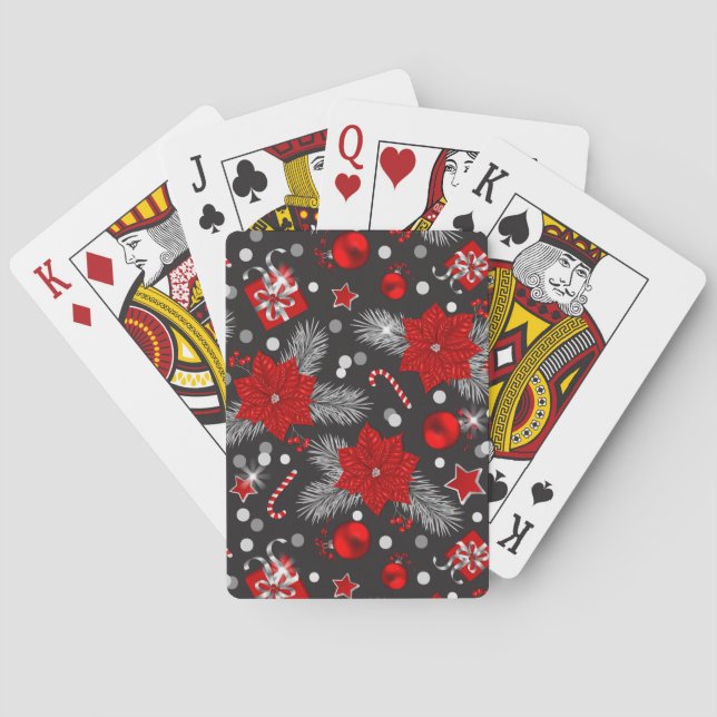 Jeu De Cartes Décor de Noël Design motif (dos)