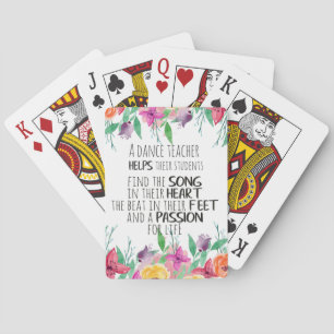 Jeu De Cartes Décor de professeur de danse Ballet Coach Apprécia