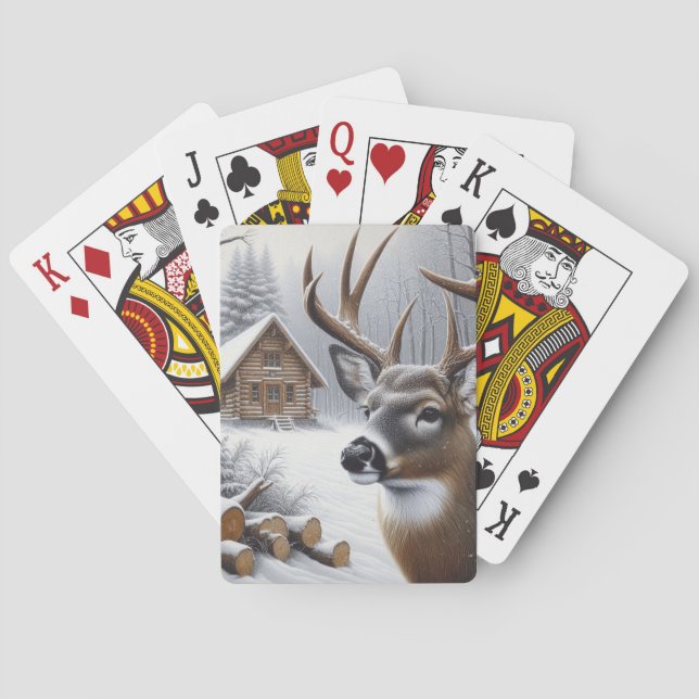 Jeu De Cartes Deer d'hiver/Buck art (dos)