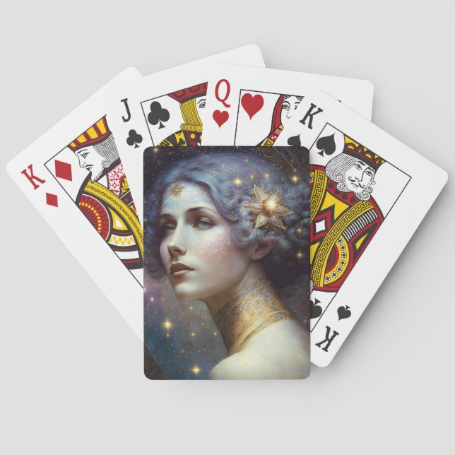 Jeu De Cartes Déesse cosmique Imaginaire Art Jouer Cartes (dos)