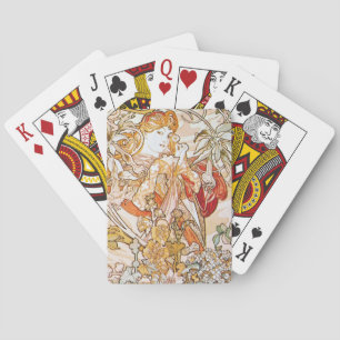 Jeu De Cartes Déesse Fleur Art Nouveau