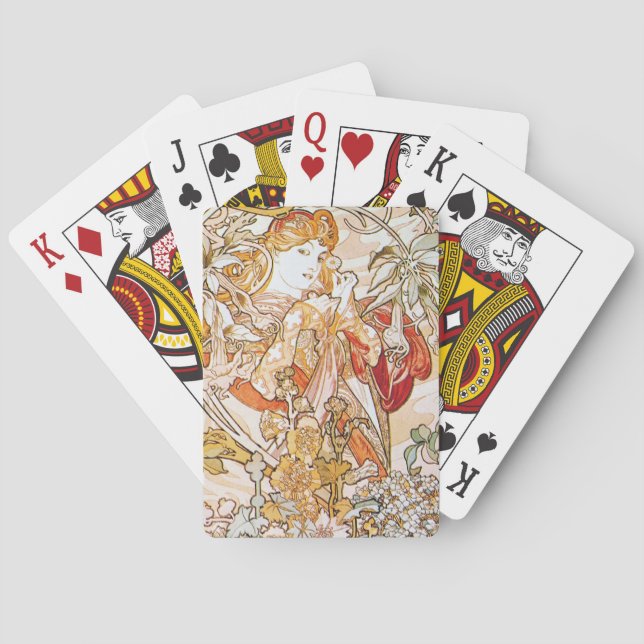 Jeu De Cartes Déesse Fleur Art Nouveau (dos)