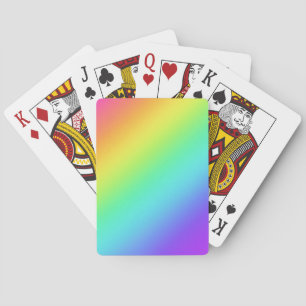 Jeu De Cartes Dégradé arc-en-ciel brillant
