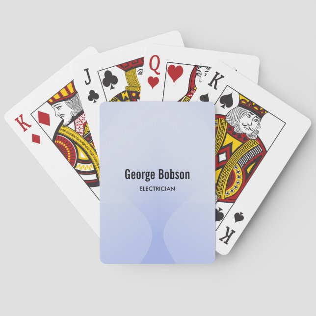 Jeu De Cartes Dégradé bleu géométrique (dos)