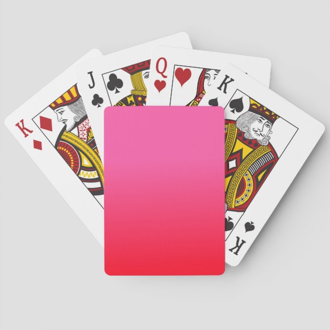 Jeu De Cartes Dégradé rose et rouge (dos)
