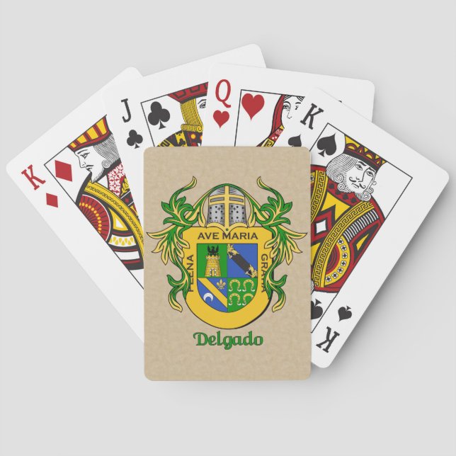 Jeu De Cartes Delgado Bouclier héraldique avec manteau (dos)