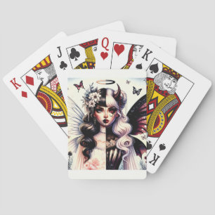 Jeu De Cartes Demi Ange Diable Beauté Sombre Fée Aile Brisée 