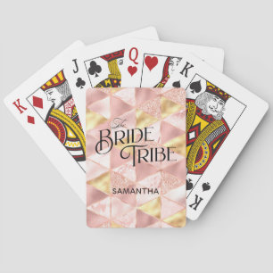 Jeu De Cartes Demoiselle d'Honneur Rose Gold Harlequin Diamant D