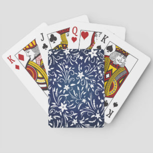 Jeu De Cartes Denim Blooms : Floral Pattern Arrière - plan