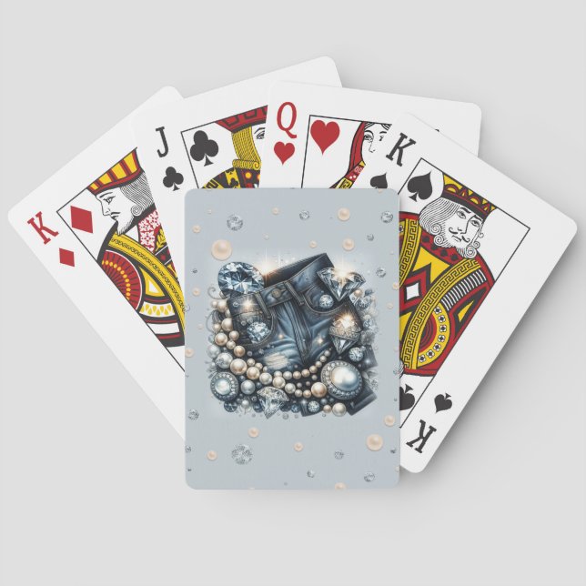 Jeu De Cartes Denim Diamonds & Pearls Jeans Bling (dos)