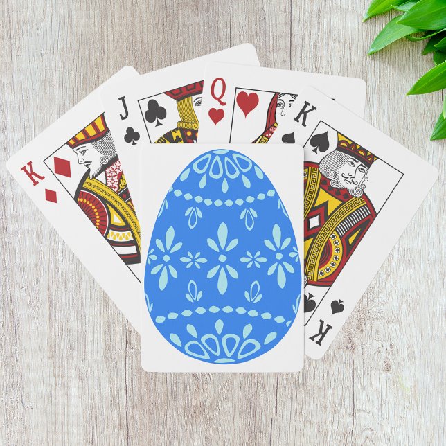 Jeu De Cartes Dentelle bleue Oeuf de Pâques Jouer des cartes (Créateur téléchargé)