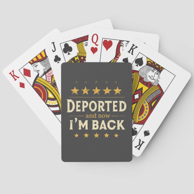 Jeu De Cartes Déporté et maintenant je suis de retour Immigratio (dos)