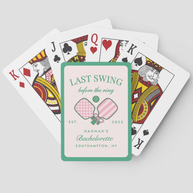 Jeu De Cartes Dernier balancement avant le week-end de picklebal (dos)