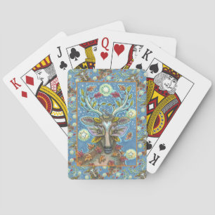 JEU DE CARTES DERNIER D'ART EN FORÊT DE L'AUTOMNE, NID D'OISEAU