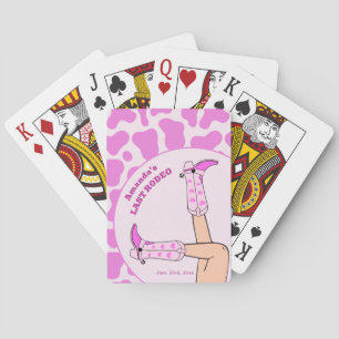 Jeu De Cartes Dernière Cowgirl Rose Fête de Mariage de Rodeo