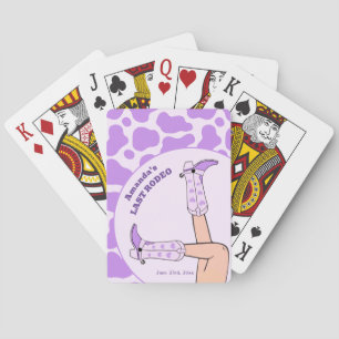 Jeu De Cartes Dernière Rodéo Vachère Violette Fête de Mariage