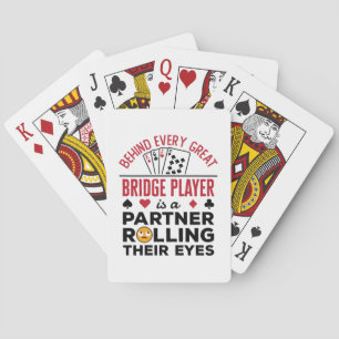 Jeu De Cartes Derrière chaque grand joueur de pont drôle dire dr