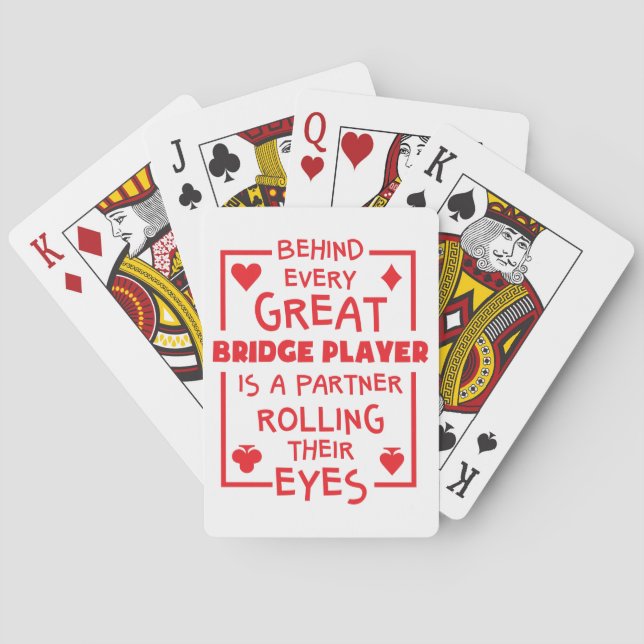 Jeu De Cartes Derrière chaque grand joueur de pont les yeux roul (dos)