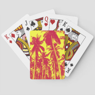 Jeu De Cartes Des palmiers tropicaux.