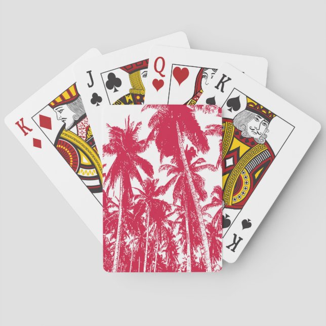 Jeu De Cartes Des palmiers tropicaux. (dos)