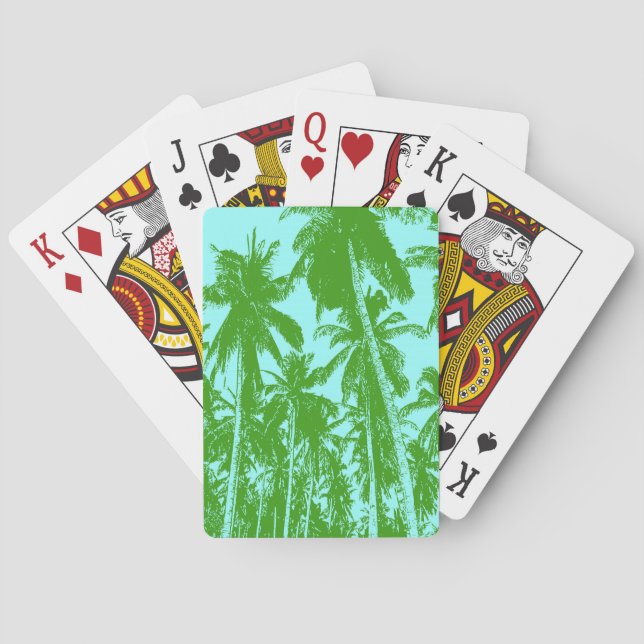 Jeu De Cartes Des palmiers tropicaux. (dos)