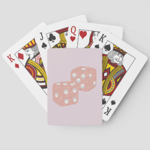 Jeu De Cartes Dés scintillants roses girly