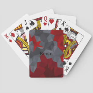 Jeu De Cartes Des triangles gris, rouges disposés aléatoirement.