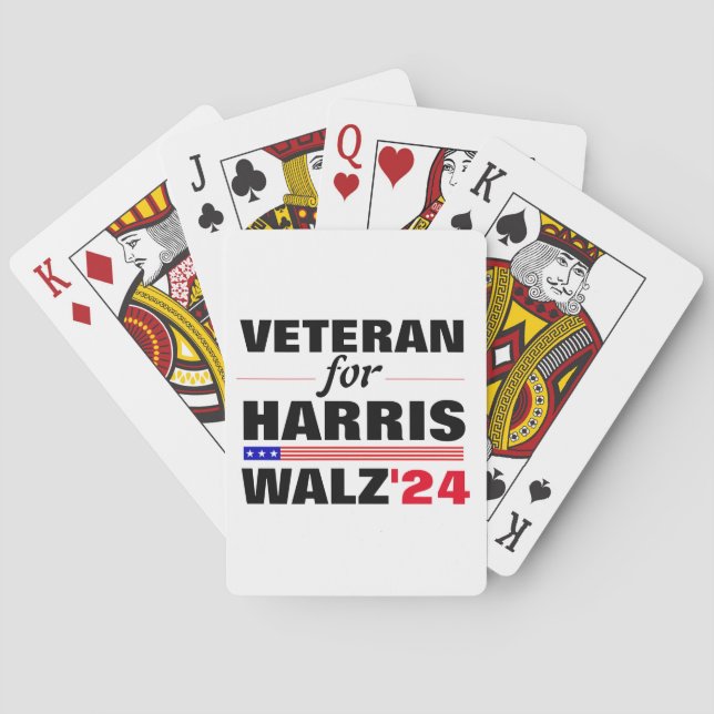 Jeu De Cartes Des vétérans sur mesure pour l'élection de Harris  (dos)