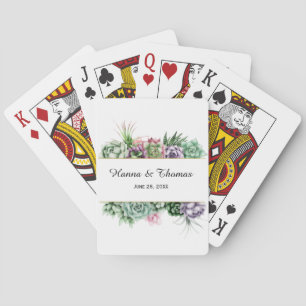 Jeu De Cartes Désert Mariage Succulent Faveur