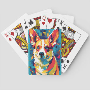 Jeu De Cartes Design Abstrait et Curieux d'Art Pop Corgi